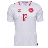 Denmark Victor Kristiansen #17 Replica Away Shirt Euro 2024 Short Sleeve